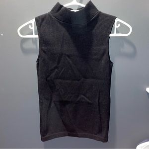Black mockneck tank